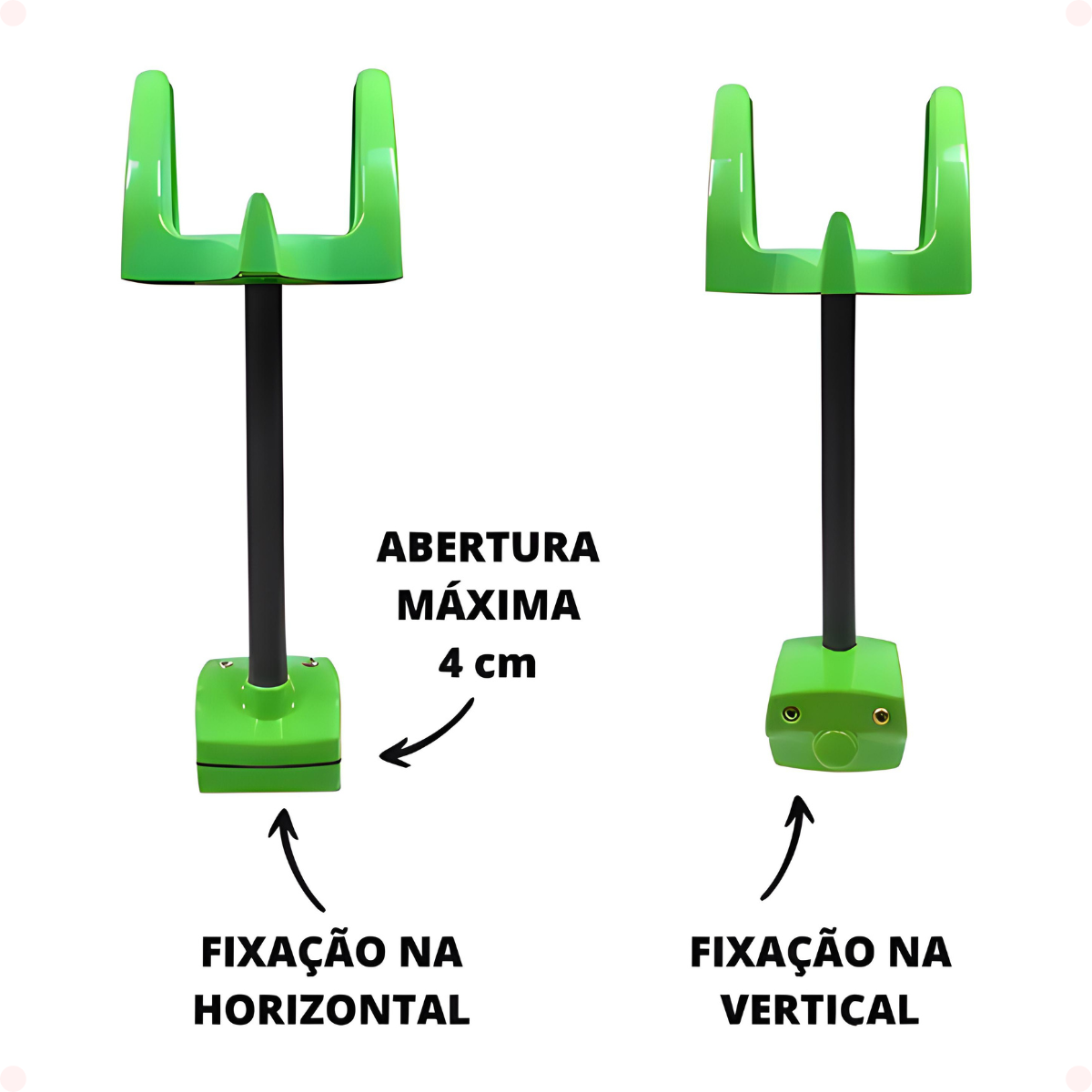 Ventosas Do Kit 4 Suportes para Bobina Fundo Estrela com Ventosas – Cor Preta